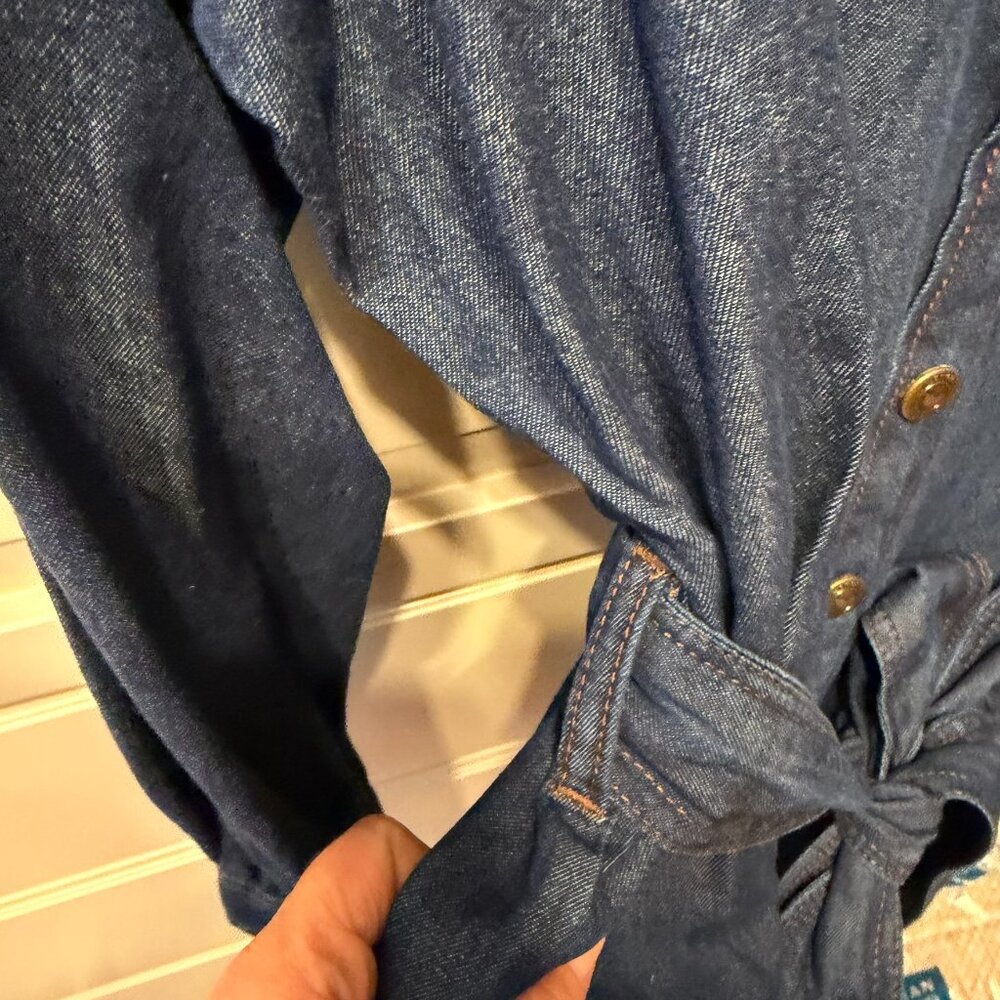 WOMAN WITHIN Belted Denim Jacket Shacket (Plus Size 20W) NEW WITHOUT TAGS!‎ - Picture 6 of 13